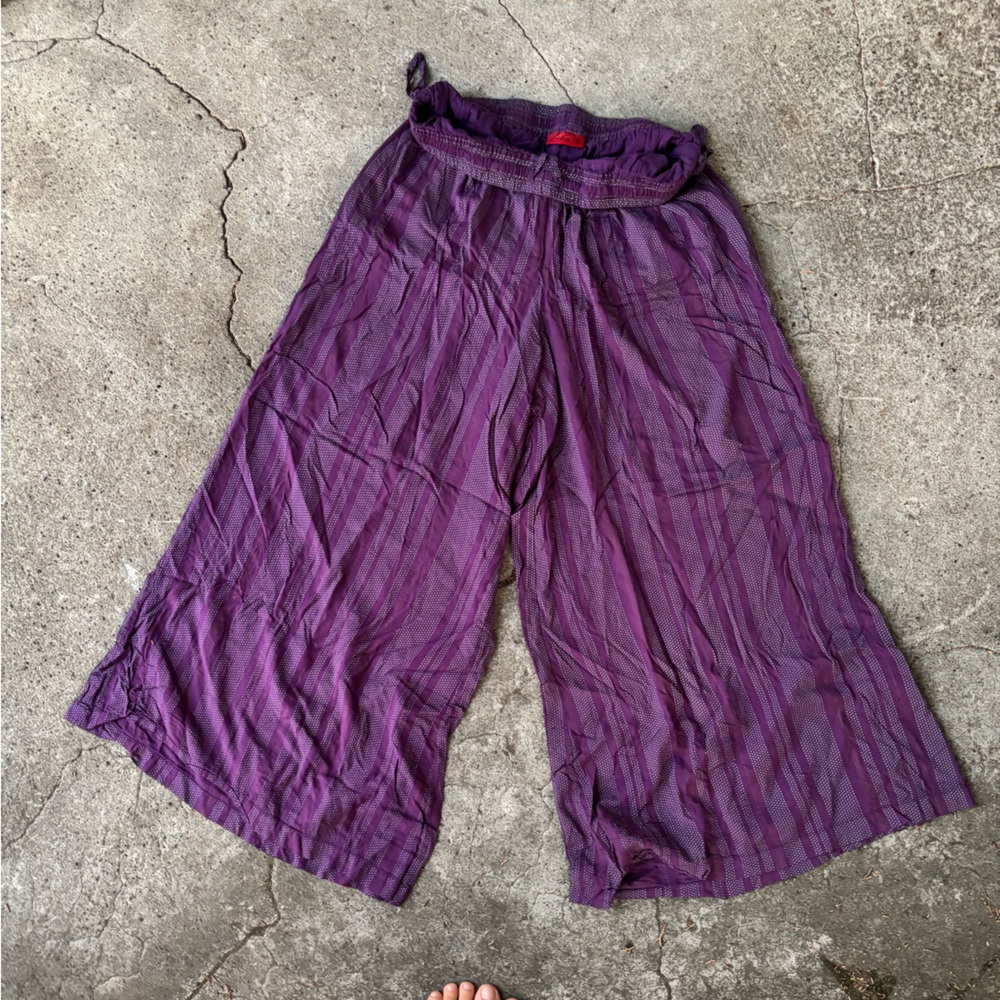 Purple Wide Leg Pants